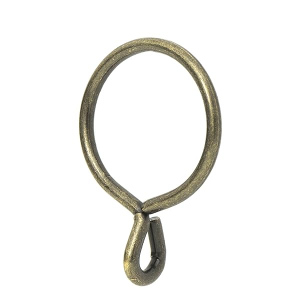 Ivilon "Ivilon Antique Brass Drapery Eyelet Curtain Rings - 1.7" Set of 14 for Curtain Hook Pins"