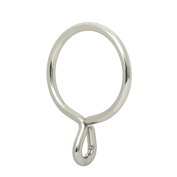 Ivilon "Ivilon Drapery Eyelet Curtain Rings - 1.7" Brushed Nickel Set of 14 for Easy Curtain Hook Installation"