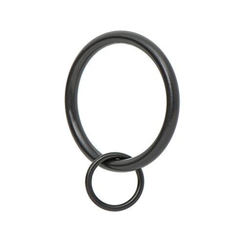 Ivilon "Ivilon Black Drapery Eyelet Curtain Rings - 1.7" Loop for Hook Pins, Set of 14 - Perfect for Stylish Window Treatments"