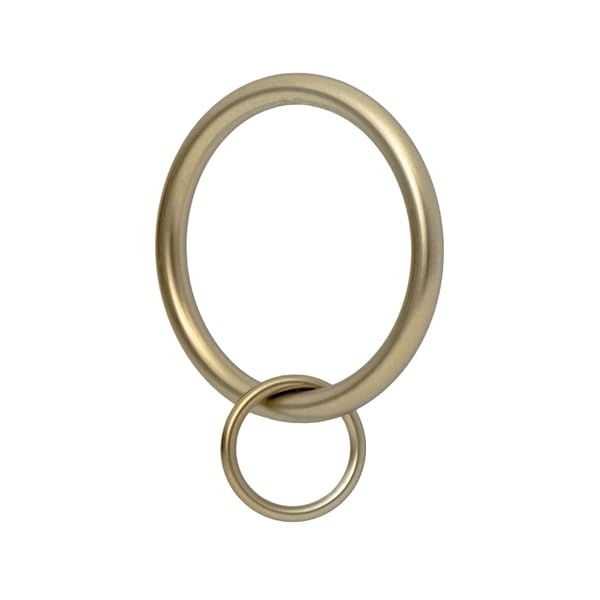 Ivilon "Ivilon Warm Gold Drapery Eyelet Curtain Rings - 1.7" Loop for Hook Pins, Set of 14"