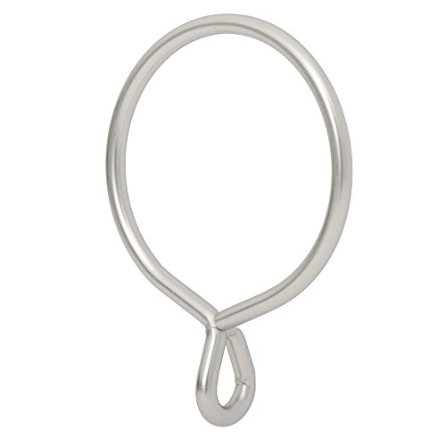Ivilon "Ivilon Satin Nickel Drapery Eyelet Curtain Rings - 2.3" Set of 14 for Hook Pins"
