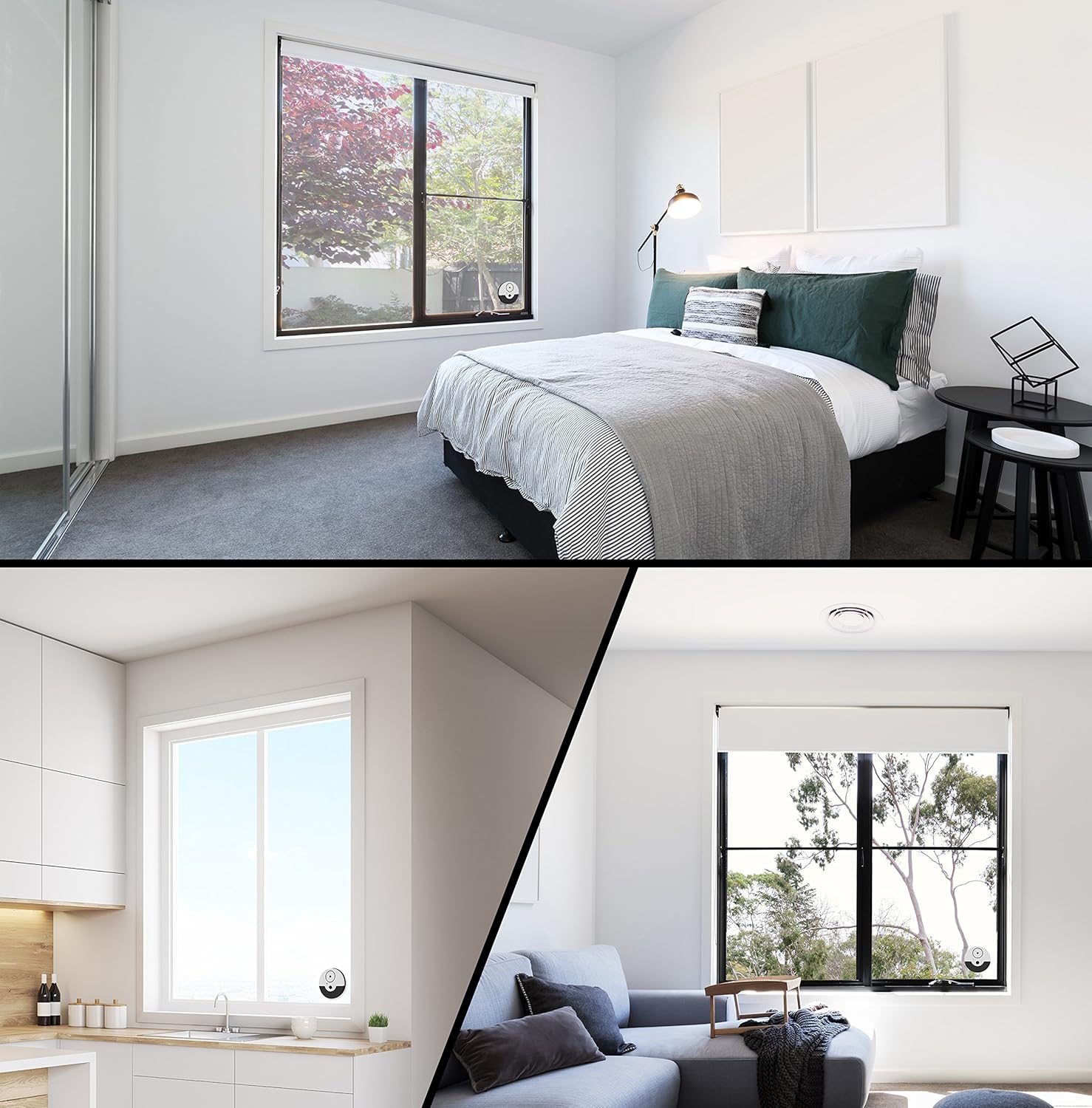 CATSONIC CATSONIC Premium Window Alarm Device Set Extra Loud 130dB Alarm Vibration Sensors Universal Compatibility Easy Installation Home Office RV Security - View 7 of 7