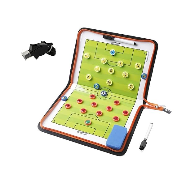 Wrzbest Wrzbest Portable Football Soccer Coaching Board with Dry Erase Clipboard and Professional Whistle for Coaches