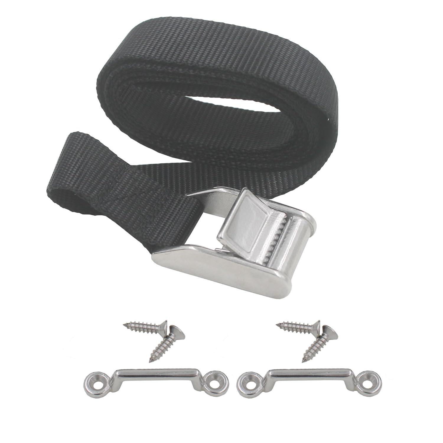 YYST YYST 72 Inch Gas Tank Strap with Stainless Steel Clamp and Deck Loops for Secure Fuel Tank Installation Hardware Included