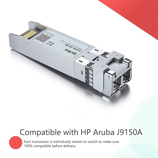 ipolex ipolex HPE J9150A 10GBASE-SR SFP+ Transceiver Module 10Gb/s MMF 850nm 300 Meter LC - View 3 of 9