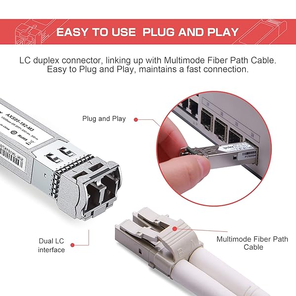 ipolex ipolex HPE J9150A 10GBASE-SR SFP+ Transceiver Module 10Gb/s MMF 850nm 300 Meter LC - View 7 of 9