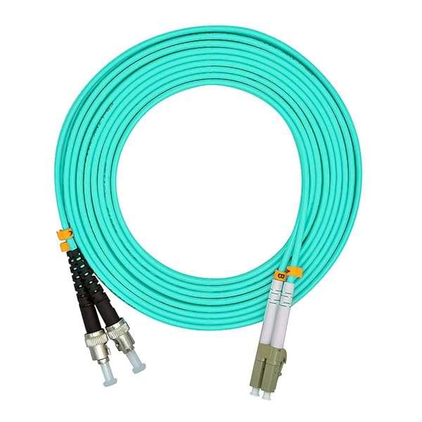 Jeirdus Jeirdus 20M LC to ST Duplex 50/125 10G OM3 Multi-Mode Fiber Optic Cable Jumper - High-Speed Optical Patch Cord - View 2 of 5