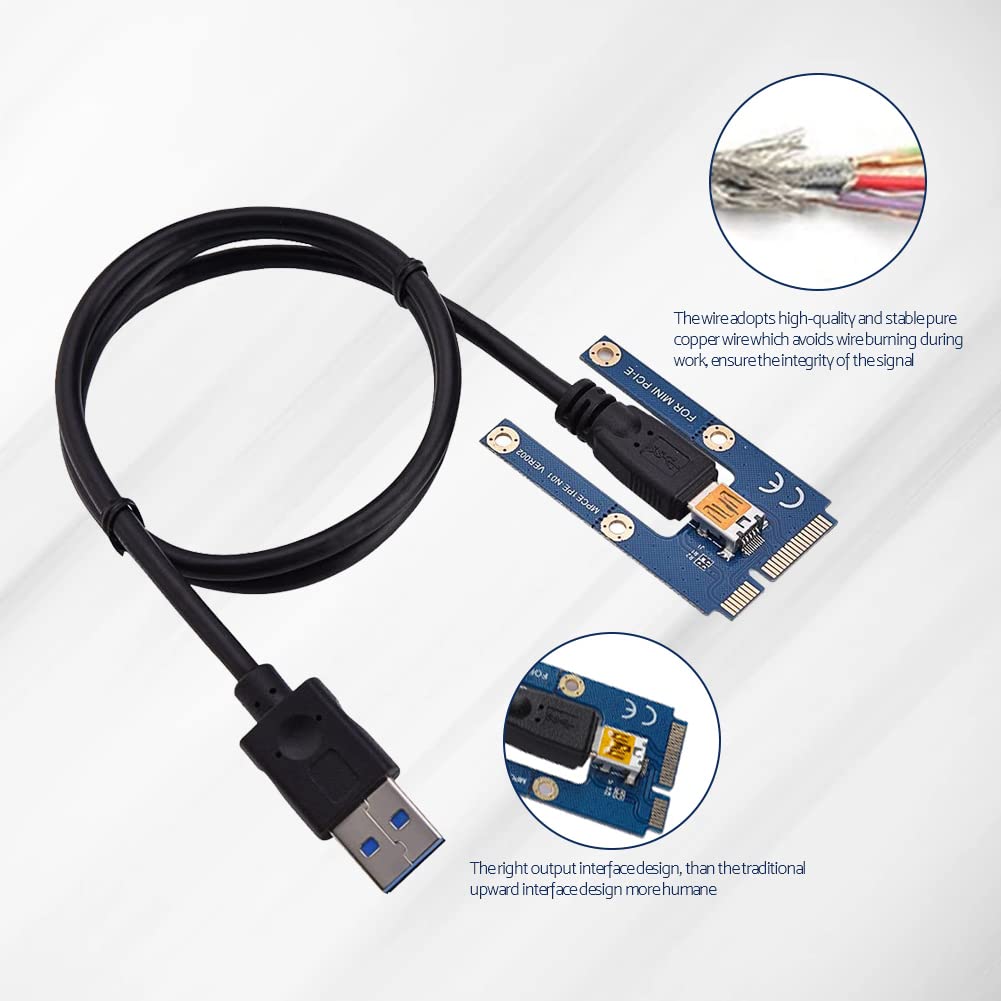 FOSA Mini PCI-E to 16x Riser Adapter with SATA Power Cord for Mining and Solid State Capacitors - View 6 of 9