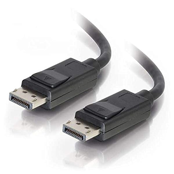C2G 54423 DisplayPort Cable 8K UHD Compatible with Latches 1 Foot Black M/M Digital Audio Video