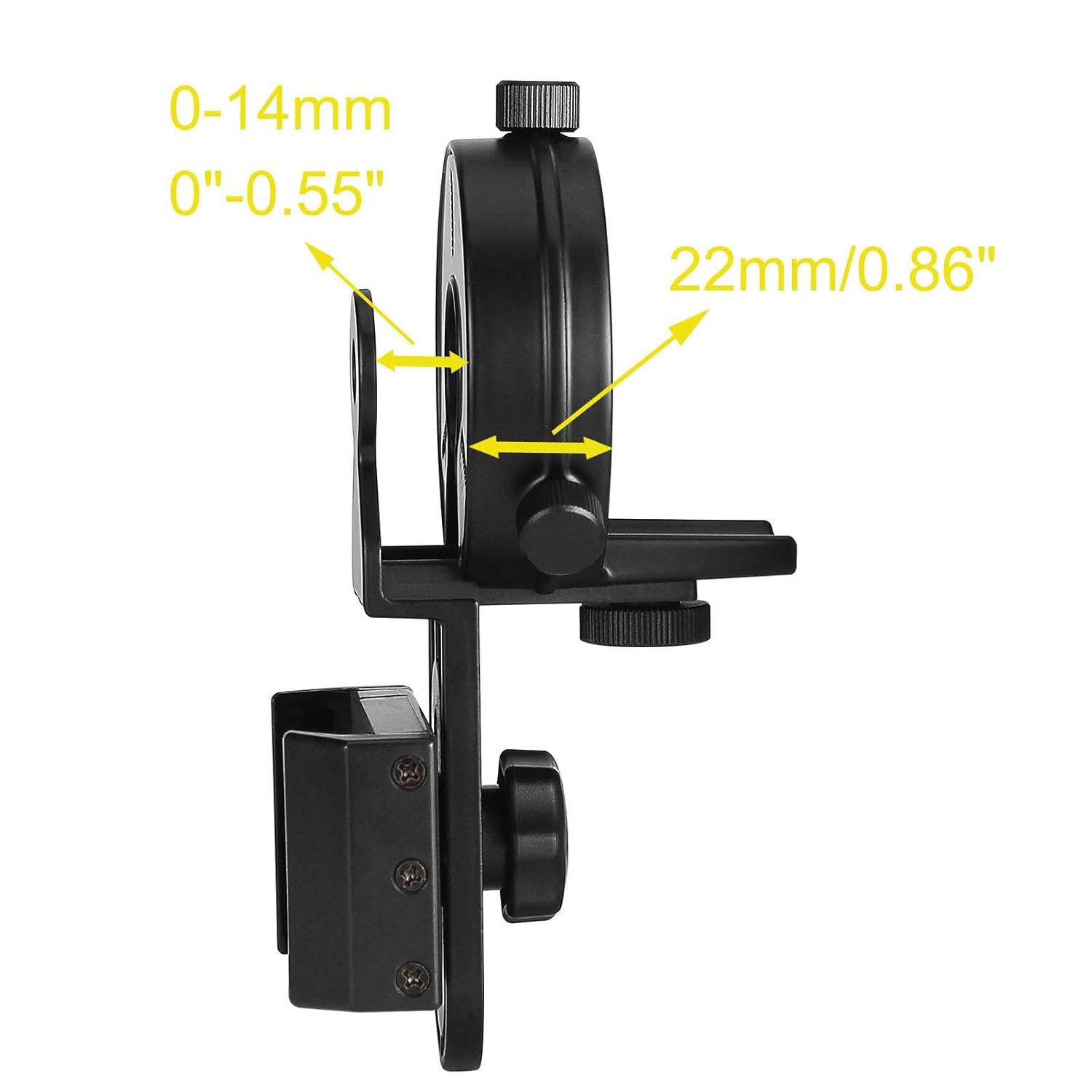 SOLOMARK Cell Phone Adapter Mount for Spotting Scopes Binoculars and Telescopes Compatible with iPhone 6Plus Samsung HTC LG and More - View 4 of 6