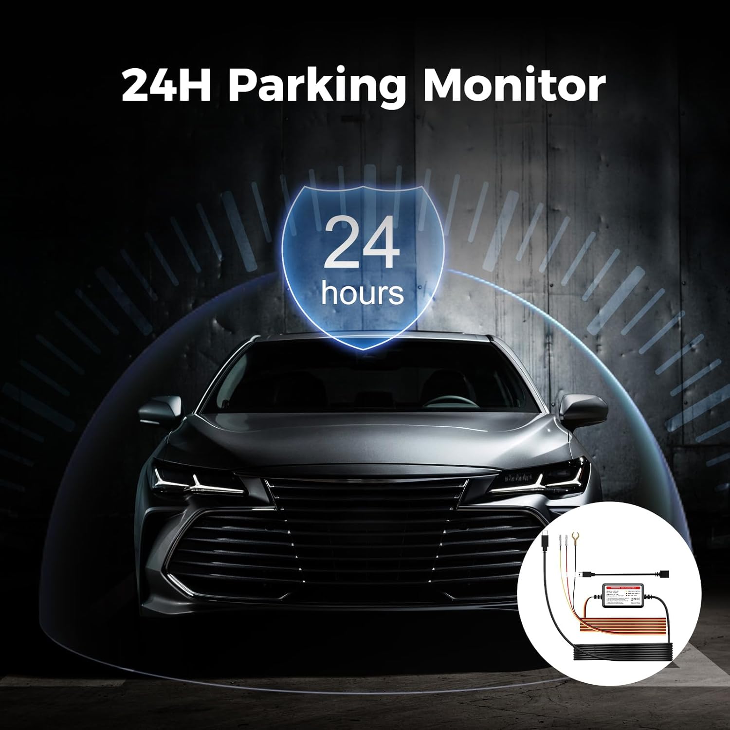 PRUVEEO PRUVEEO Smart Acc Hardwire Kit 12V to 5V 2A 3A Adjustable Low Voltage Protection for Dash Cam HWK-08 - View 5 of 6