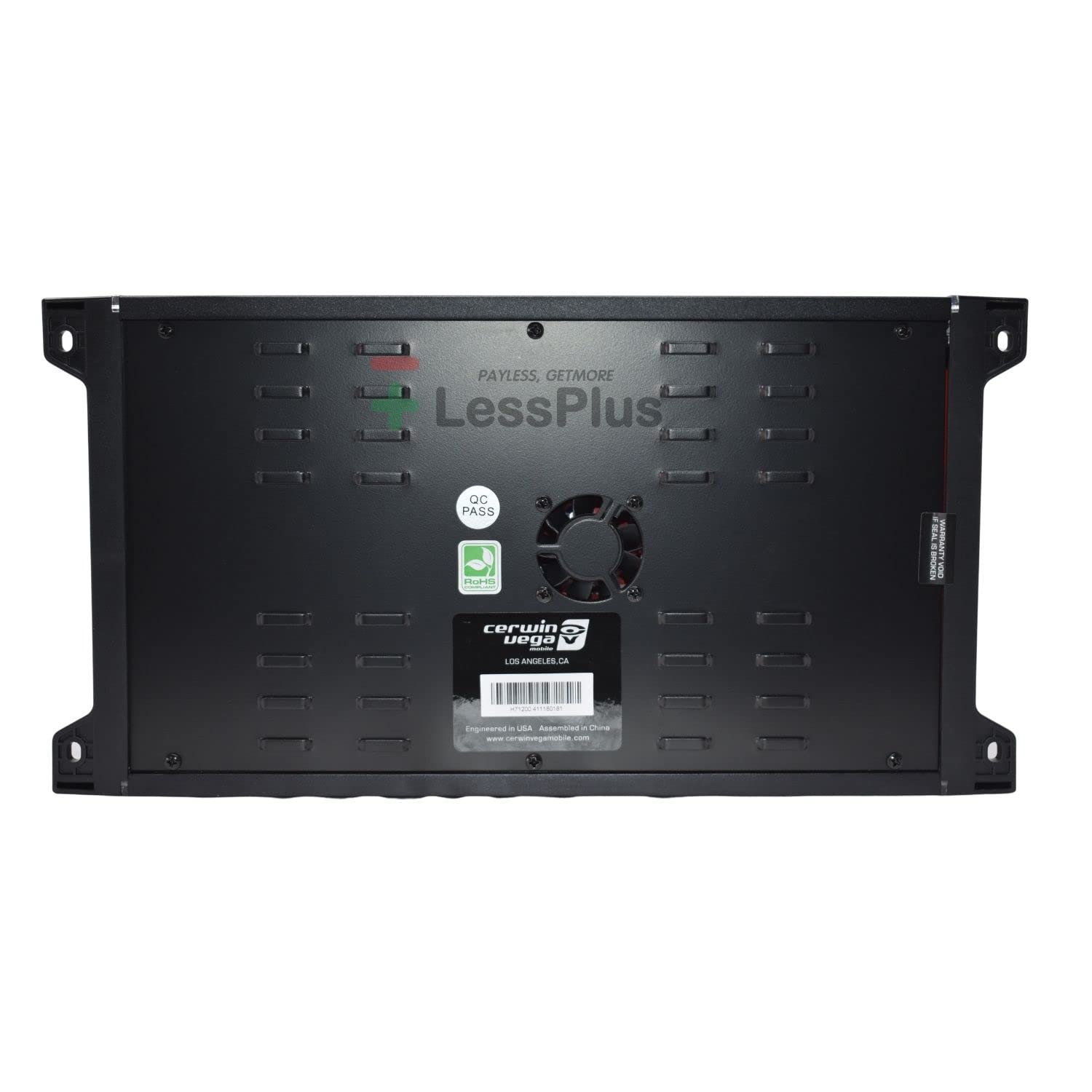 Cerwin Vega H71200.4 900W Max 360W RMS 2 Ohm Stable 4 Channel Class AB Amplifier for Powerful Sound Performance - View 3 of 7