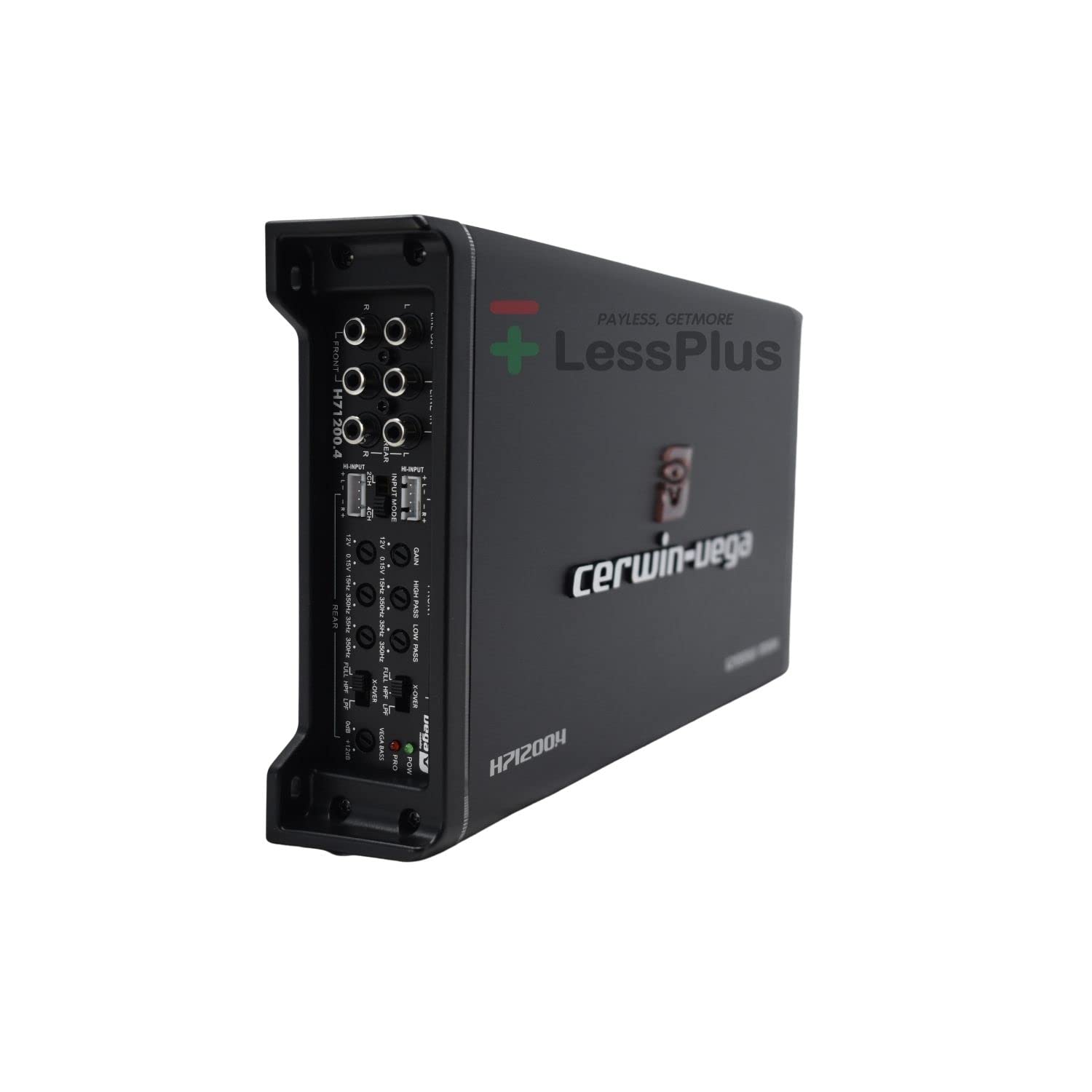 Cerwin Vega H71200.4 900W Max 360W RMS 2 Ohm Stable 4 Channel Class AB Amplifier for Powerful Sound Performance - View 4 of 7