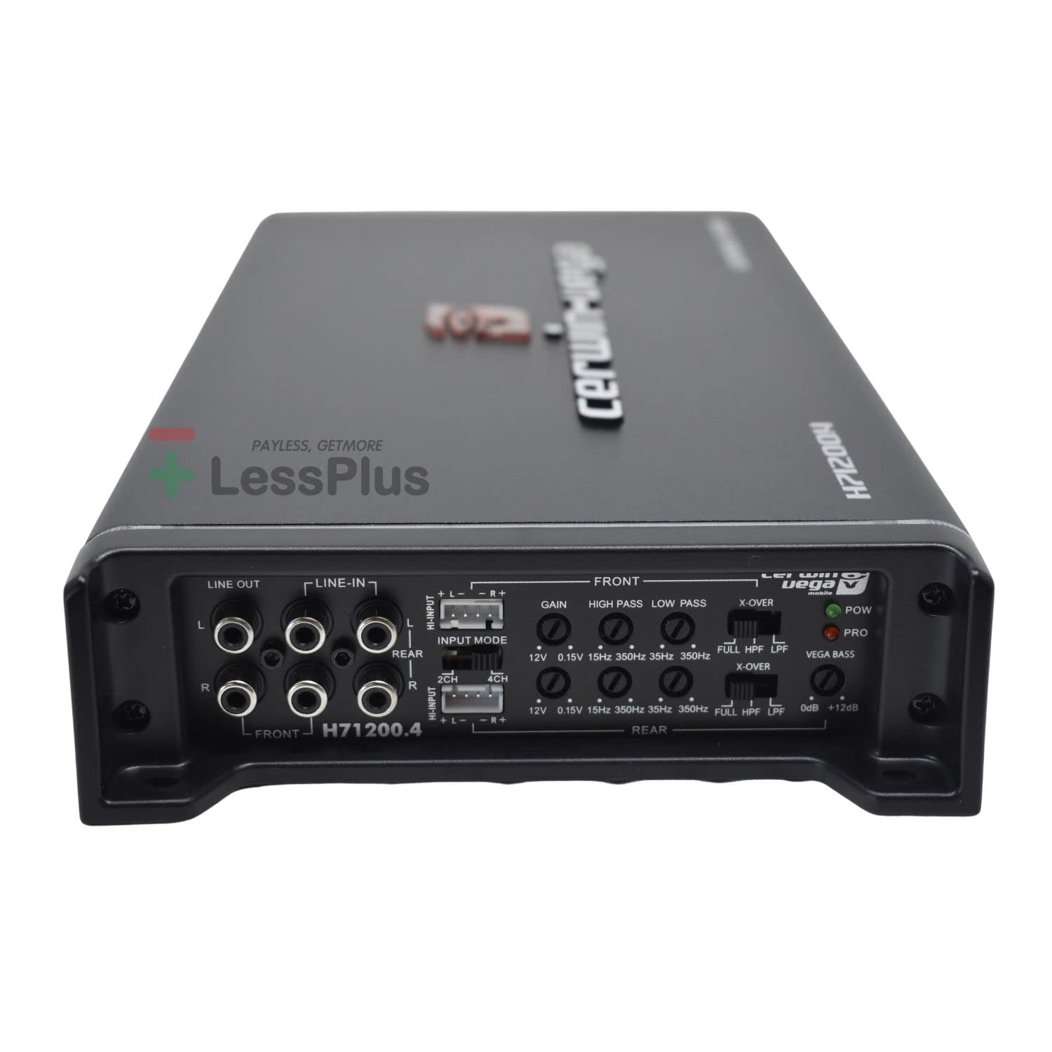 Cerwin Vega H71200.4 900W Max 360W RMS 2 Ohm Stable 4 Channel Class AB Amplifier for Powerful Sound Performance - View 5 of 7