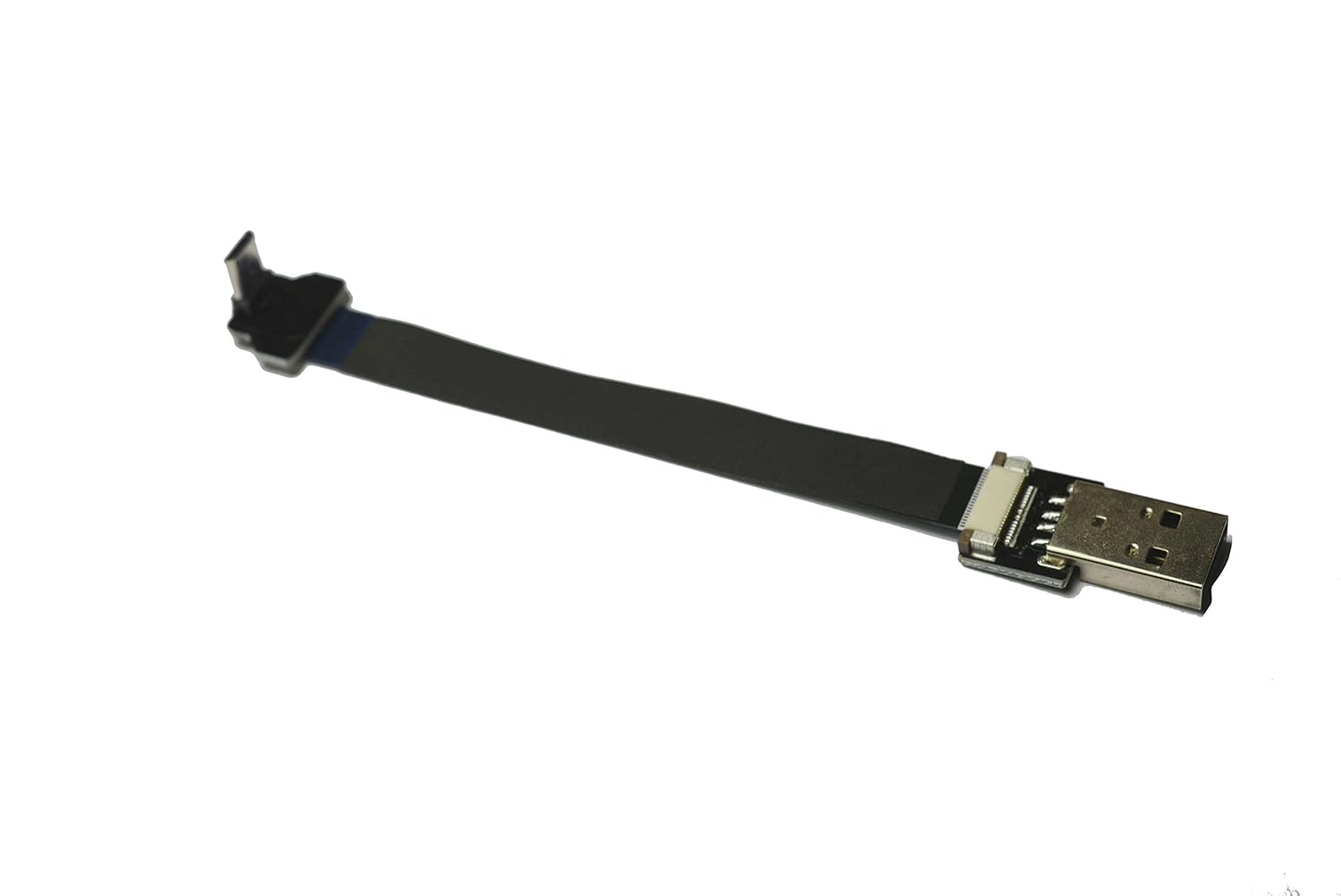 Permanent Permanent Ribbon Micro USB Cable 90 Degree Angled Male to Standard USB A for Sync and Charging Black 15CM Flat Slim Thin FPC Cable - View 7 of 7