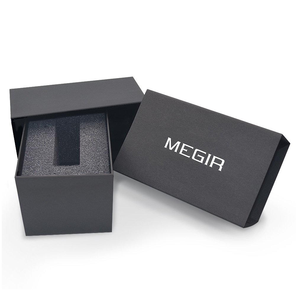 MEGIR MEGIR Men's Sports Chronograph Luminous Quartz Watch with Blue Silicone Strap Ideal for Gifts - View 9 of 9