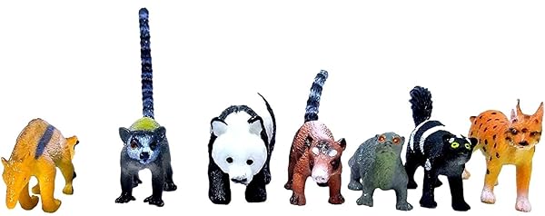 SENSORY4U Mini Safari Jungle Animals Play Set with 28 Assorted Creatures for Kids Educational Counting and Sensory Play Party Favors - View 4 of 7