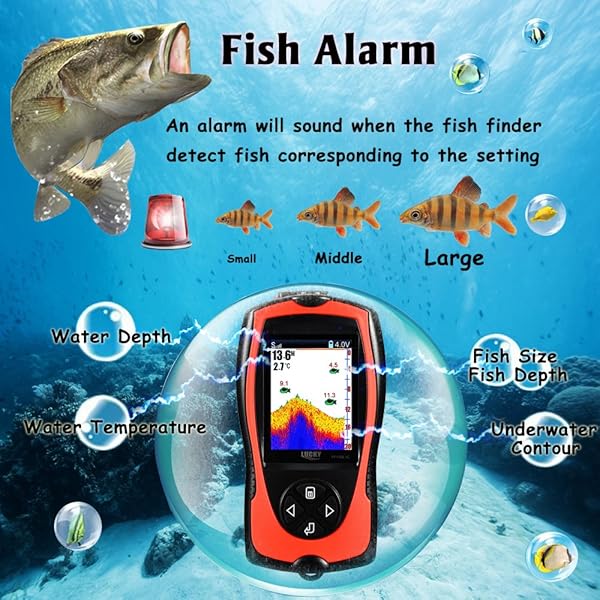 LUCKY LUCKY Portable Fish Finder Handheld Kayak Depth Finder Sonar Sensor for Boat and Sea Fishing - View 5 of 9