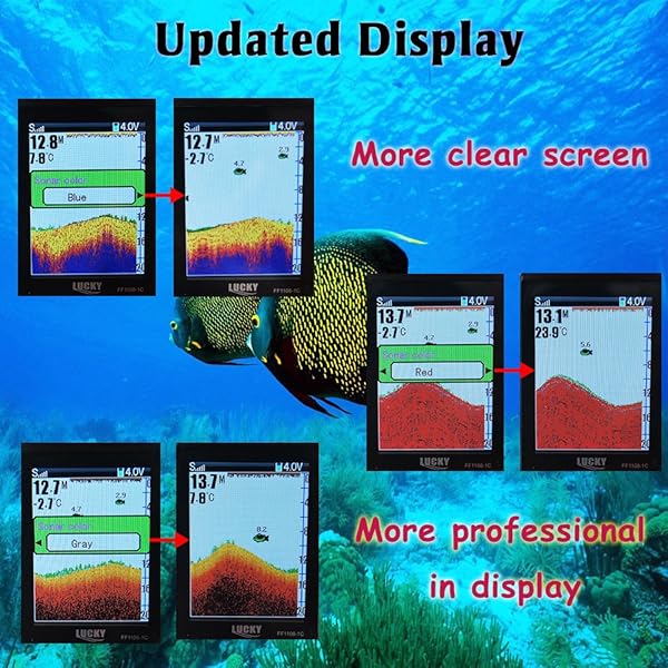 LUCKY LUCKY Portable Fish Finder Handheld Kayak Depth Finder Sonar Sensor for Boat and Sea Fishing - View 6 of 9
