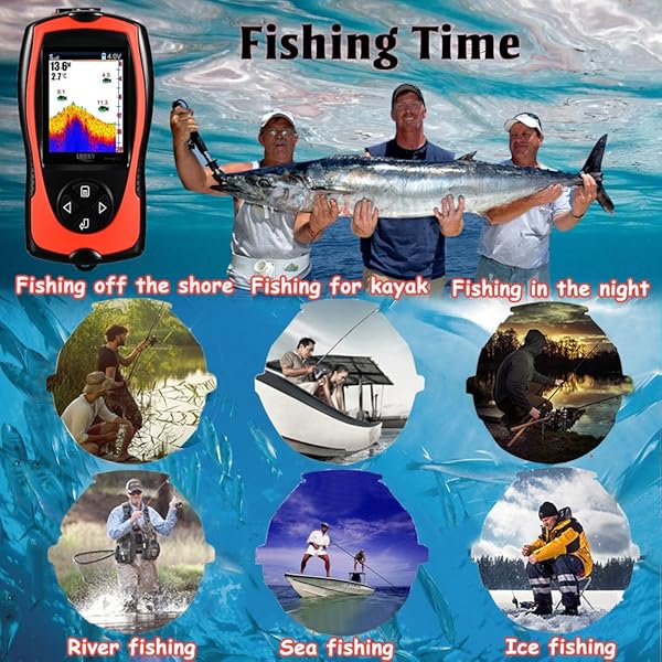 LUCKY LUCKY Portable Fish Finder Handheld Kayak Depth Finder Sonar Sensor for Boat and Sea Fishing - View 7 of 9