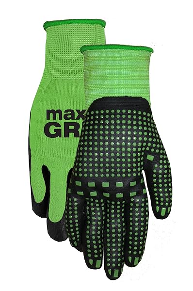 Midwest Buy MidWest Gloves & Gear 93-L-AZ-12 Max Grip - Ladies Green, Single Pair for Ultimate Comfort & Durability