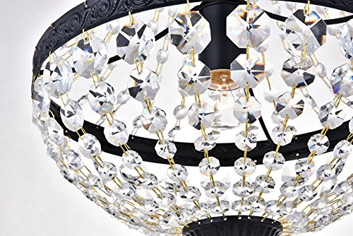Bestier Modern French Empire Black Crystal Pendant Chandelier LED Ceiling Light for Dining Room Bathroom Bedroom Living Room 1E26 Bulbs Required - View 8 of 9