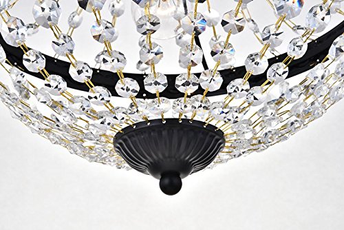Bestier Modern French Empire Black Crystal Pendant Chandelier LED Ceiling Light for Dining Room Bathroom Bedroom Living Room 1E26 Bulbs Required - View 9 of 9