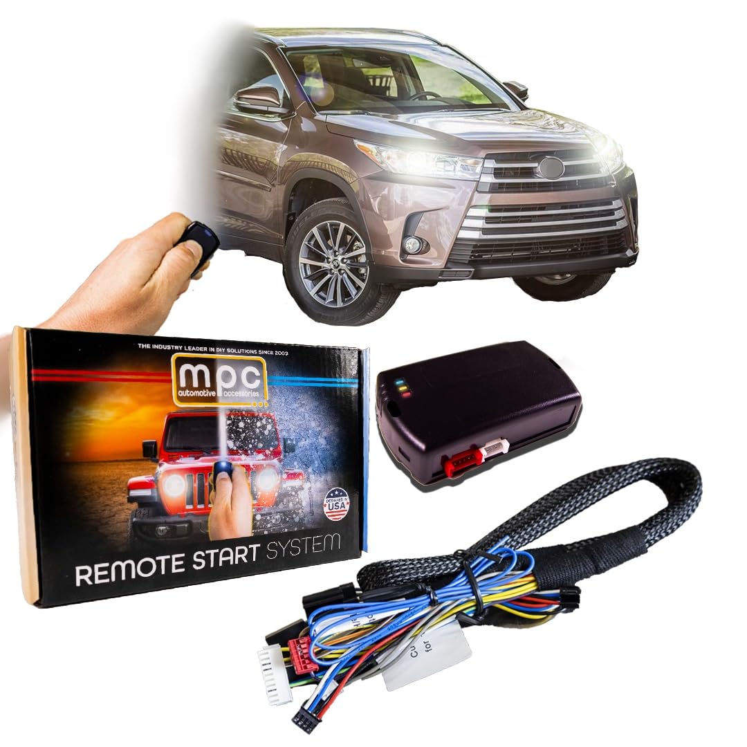MPC MPC Remote Start Kit for Toyota Highlander 2014 to 2019 Easy Install Plug and Play Push Lock 3X to Start USA Tech Support - View 2 of 6