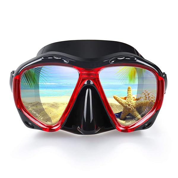 EXP VISION Panoramic HD Snorkel Diving Mask - Anti-Fog, Tempered Glass Goggles for All Ages | Perfect for Diving, Snorkeling & Swimming