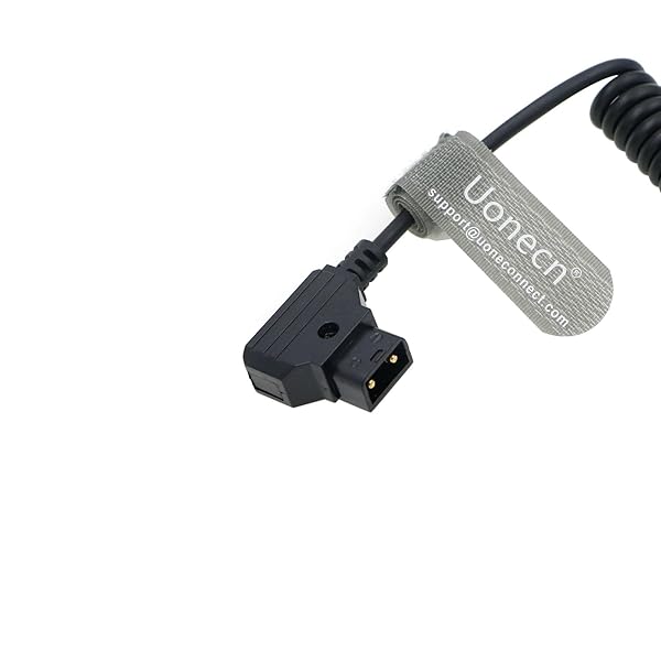 Uonecn ARRI ALEXA Camera Right Angle 90 Degree XLR 4 Pin Female to D-tap Power Spring Cable for Battery Adapter Supply - View 6 of 6