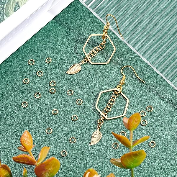 NBEADS NBEADS 500pcs 4mm Gold Jump Rings 304 Stainless Steel 18K Gold Plated for Jewelry Making Necklaces Bracelets Earrings Keychains - View 6 of 8