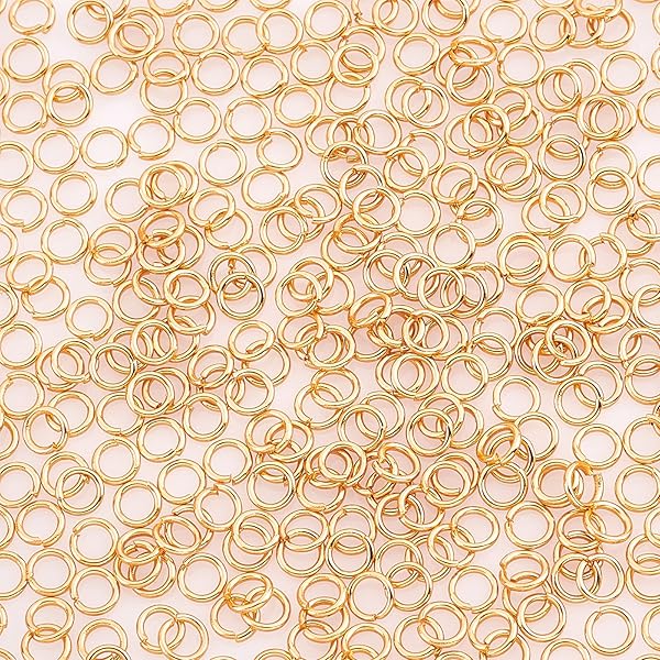 NBEADS NBEADS 500pcs 4mm Gold Jump Rings 304 Stainless Steel 18K Gold Plated for Jewelry Making Necklaces Bracelets Earrings Keychains - View 8 of 8
