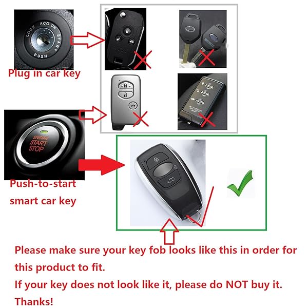 M.JVisun Carbon Fiber Case for Subaru Key Fob Genuine Cover for Outback Forester XV Legacy Levorg Smart Keyless Remote Red - View 3 of 10