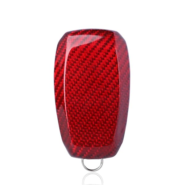 M.JVisun Carbon Fiber Case for Subaru Key Fob Genuine Cover for Outback Forester XV Legacy Levorg Smart Keyless Remote Red - View 4 of 10