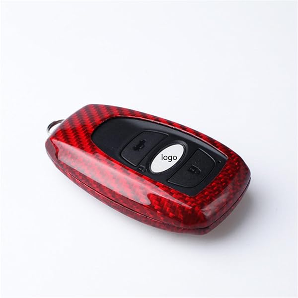 M.JVisun Carbon Fiber Case for Subaru Key Fob Genuine Cover for Outback Forester XV Legacy Levorg Smart Keyless Remote Red - View 7 of 10