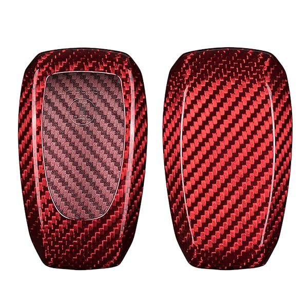 M.JVisun Carbon Fiber Case for Subaru Key Fob Genuine Cover for Outback Forester XV Legacy Levorg Smart Keyless Remote Red - View 8 of 10