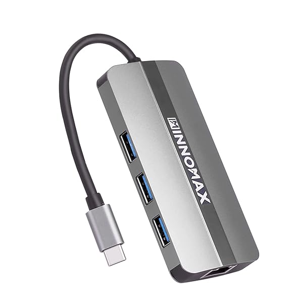 IM INNOMAX 10 in 1 USB C Hub for MacBook Pro with HDMI VGA Adapter 3 USB 3.0 Ports SD TF Card Reader Gigabit Ethernet and USB C Charging Gray