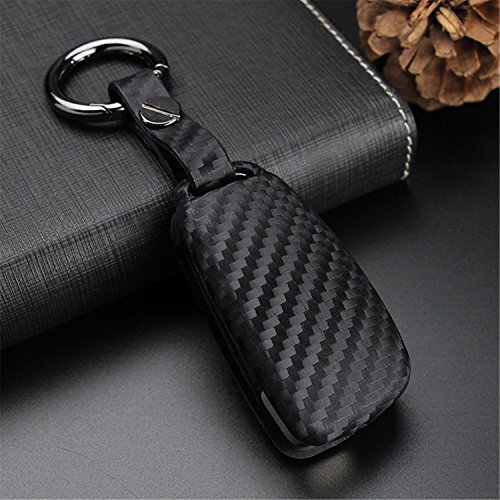 M.JVisun M.JVisun Soft Silicone Rubber Carbon Fiber Key Fob Cover for Audi A1 A3 S3 Q3 Q7 R8 TT Black Keyless Entry Remote Case - View 7 of 8