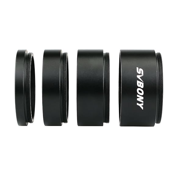 SVBONY M42x0.75 T2 Extension Tube Kit - 5mm, 10mm, 15mm, 20mm Lengths for Astrophotography