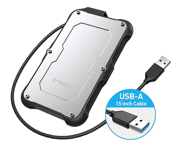 ineo Ineo 25 Inch USB 30 Type A Rugged Waterproof Shockproof External Hard Drive Enclosure T2580 - View 8 of 9
