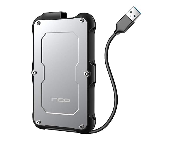 ineo Ineo 25 Inch USB 30 Type A Rugged Waterproof Shockproof External Hard Drive Enclosure T2580 - View 2 of 9
