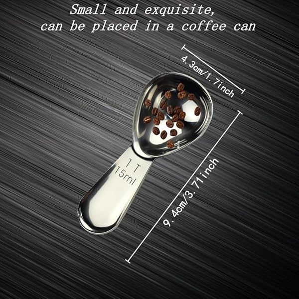 CoaGu CoaGu Short Handle Coffee Scoop 15ml Stainless Steel Measuring Spoon for Coffee Spices Protein Powder Compact Dishwasher Safe Rust Resistant - View 3 of 9