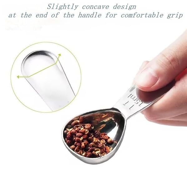 CoaGu CoaGu Short Handle Coffee Scoop 15ml Stainless Steel Measuring Spoon for Coffee Spices Protein Powder Compact Dishwasher Safe Rust Resistant - View 6 of 9