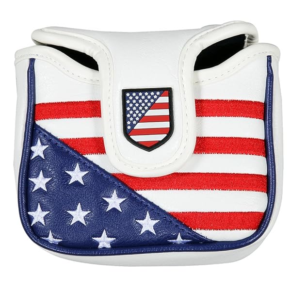 Golf Obsession Golf Obsession USA Large Mallet Putter Headcover with Magnetic Closure for Spider Putter