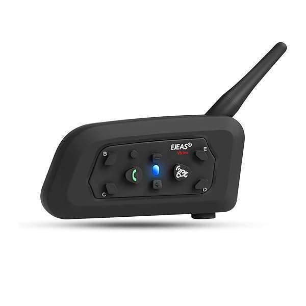 EJEAS EJEAS V6 Pro Bluetooth Intercom: 1200M Motorcycle Headset with Noise Cancellation & Waterproof for Dirt Bike, ATV, Snowmobile