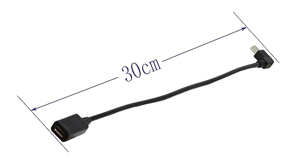 zdyCGTime ZdyCGTime 30CM USB C to Mini USB Cable 90 Degree Angle for Fast Data Sync and Charging for Phones Computers and Tablets - View 3 of 8