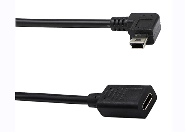 zdyCGTime ZdyCGTime 30CM USB C to Mini USB Cable 90 Degree Angle for Fast Data Sync and Charging for Phones Computers and Tablets - View 6 of 8