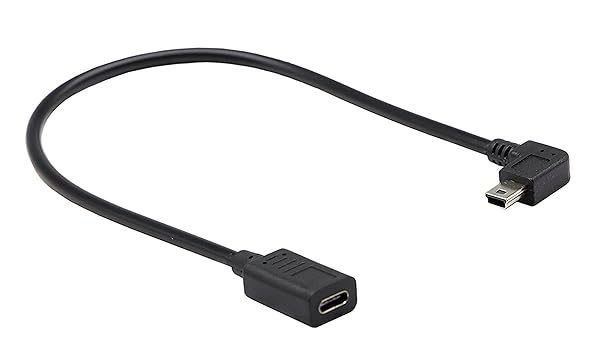 zdyCGTime ZdyCGTime 30CM USB C to Mini USB Cable 90 Degree Angle for Fast Data Sync and Charging for Phones Computers and Tablets - View 2 of 8