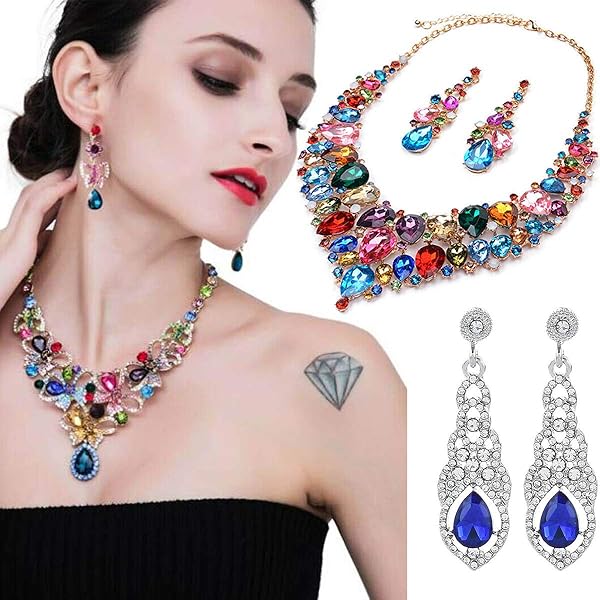Jyukan Jyukan DIY Teardrop Crystal AB Resin Rhinestone Pointback Glass Beads for Jewelry Making Craft 50Pcs - View 8 of 9