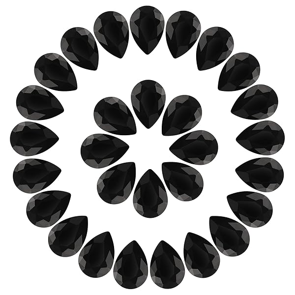 Jyukan Jyukan DIY Teardrop Crystal AB Resin Rhinestone Pointback Glass Beads for Jewelry Making Craft 50Pcs